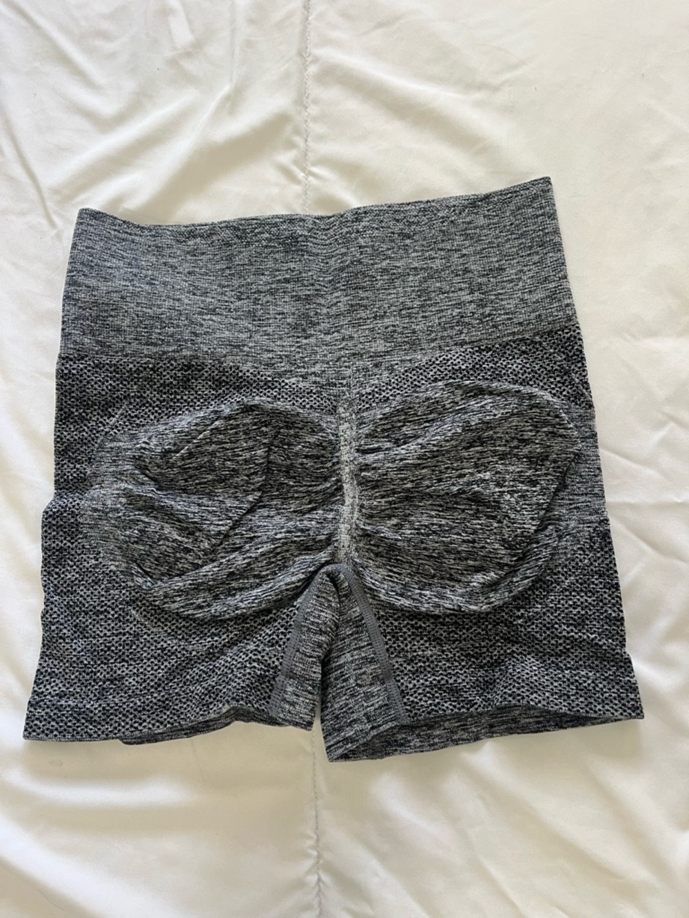 SHEIN Grey High-Waist Scrunch Athletic Shorts